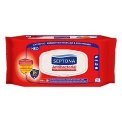 Εικόνα της Septona Antibacterial Υγρά Μαντηλάκια 75% 60τμχ